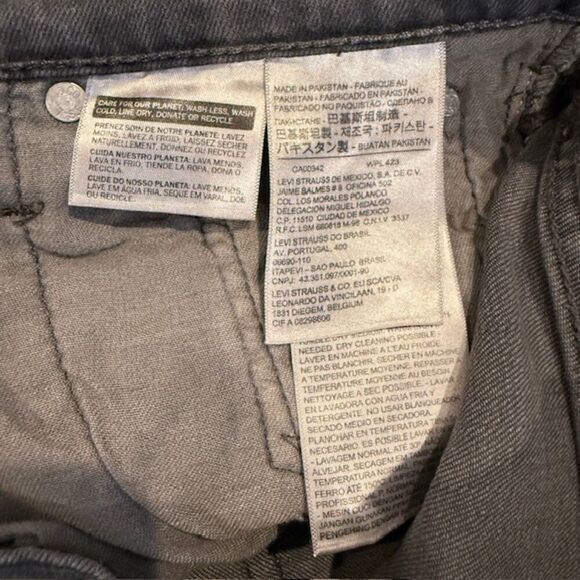 Levi's 513 Slim Straight Gray Wash Jeans Men's denim size 28 x 30 - Picture 6 of 12